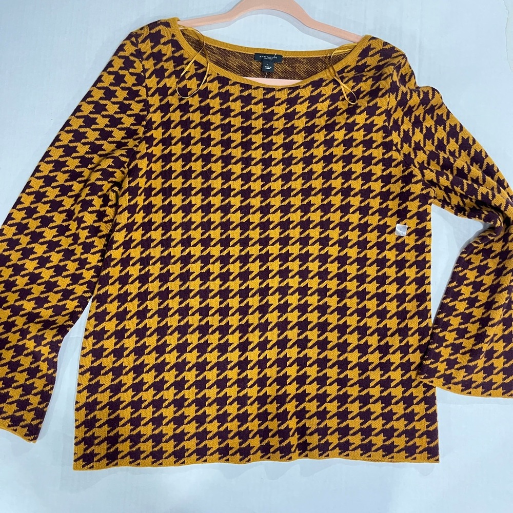 ANN TAYLOR HOUNDSTOOTH SWEATER NEW WITH TAG (365) - Picture 16 of 16
